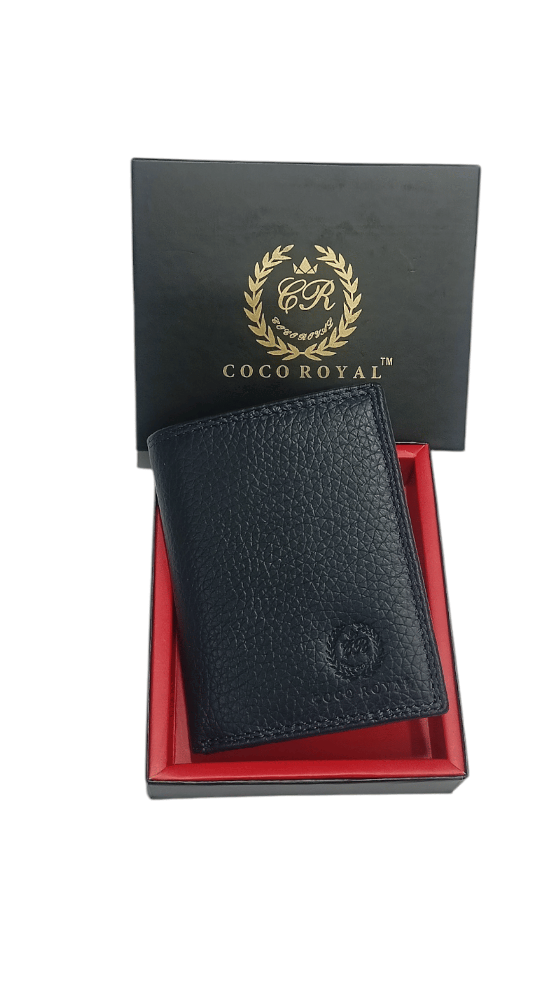    			COCO ROYAL 100% Leather Solid Men's Two Fold Wallet With 9 Slots For Card ( Blue , Pack of 1 )