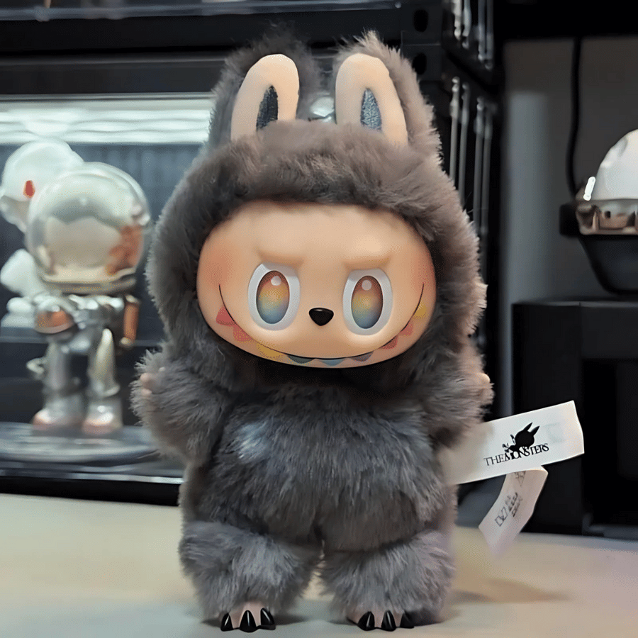     			Denzcart Labubu Plush Character Doll, Collectible Action Figure, Rainbow Eyes Design