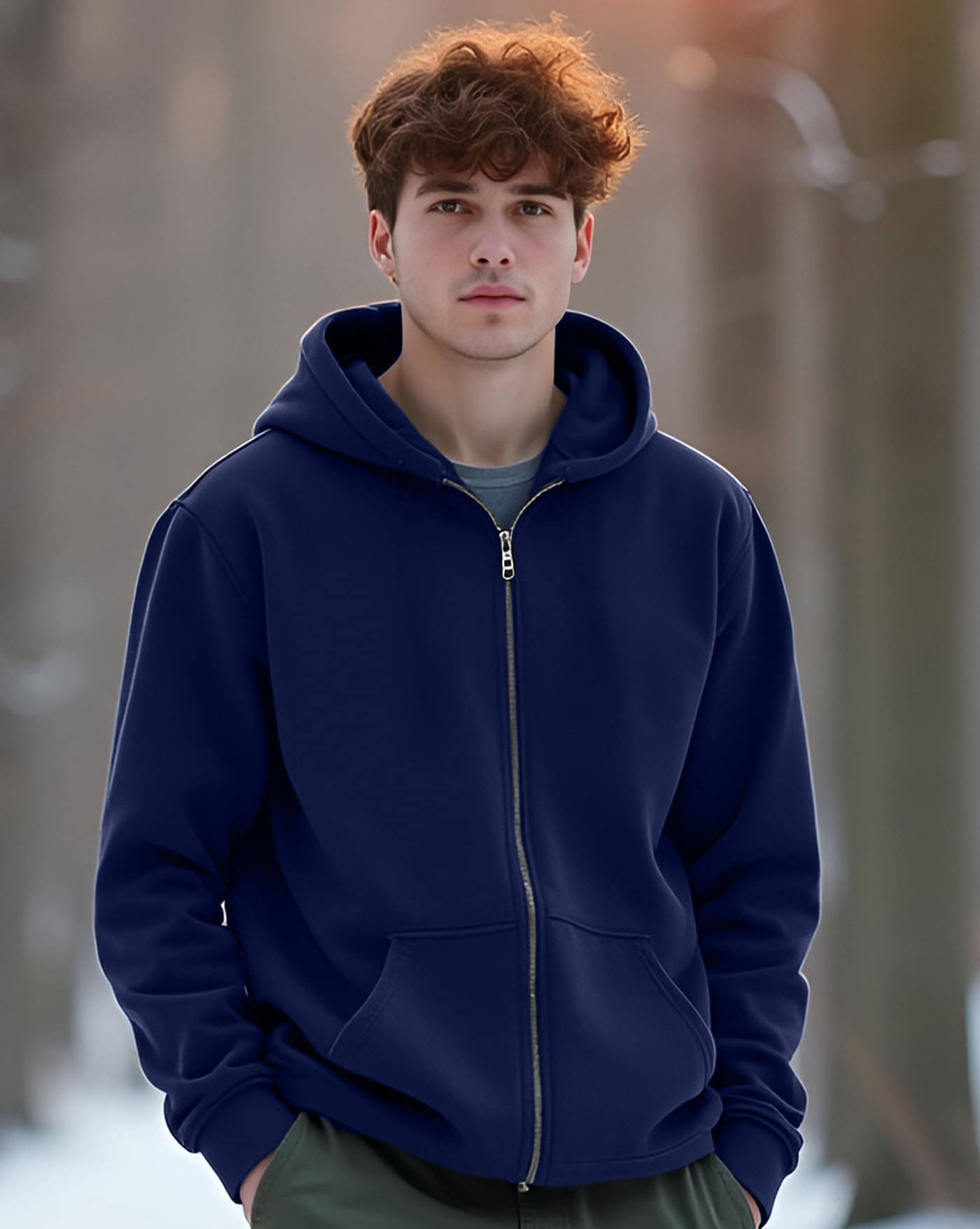     			ENITOR Fleece Hooded Men's Sweatshirt - Blue ( Pack of 1 )