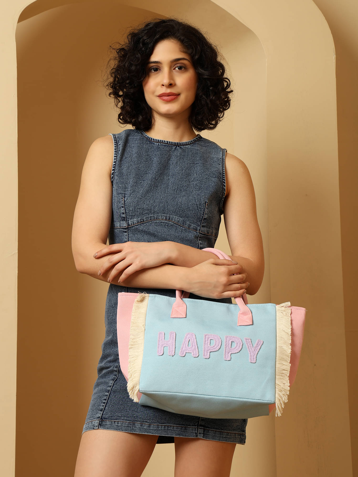     			ENSAC Tote Bag Cotton Set of 1 ( Blue )