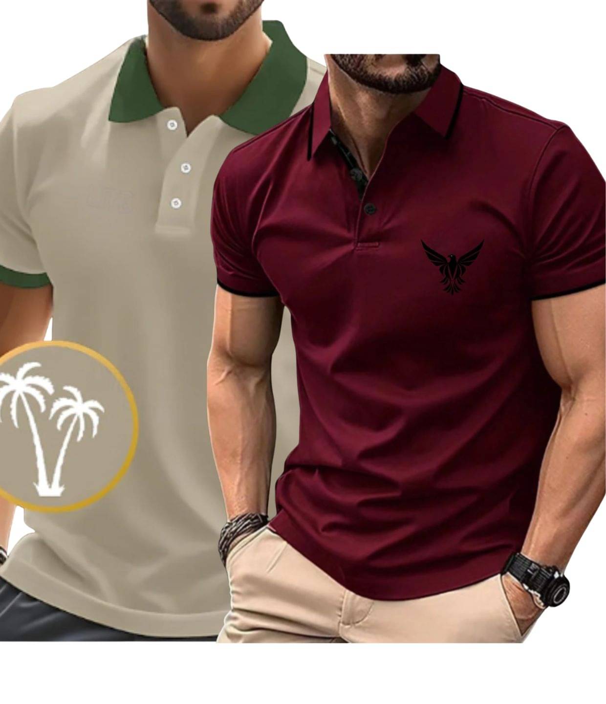 FALAK Men Cotton Blend Regular Fit Solid Polo T Shirt ( Multicolor )     			FALAK Men Cotton Blend Regular Fit Solid Polo T Shirt ( Multicolor )