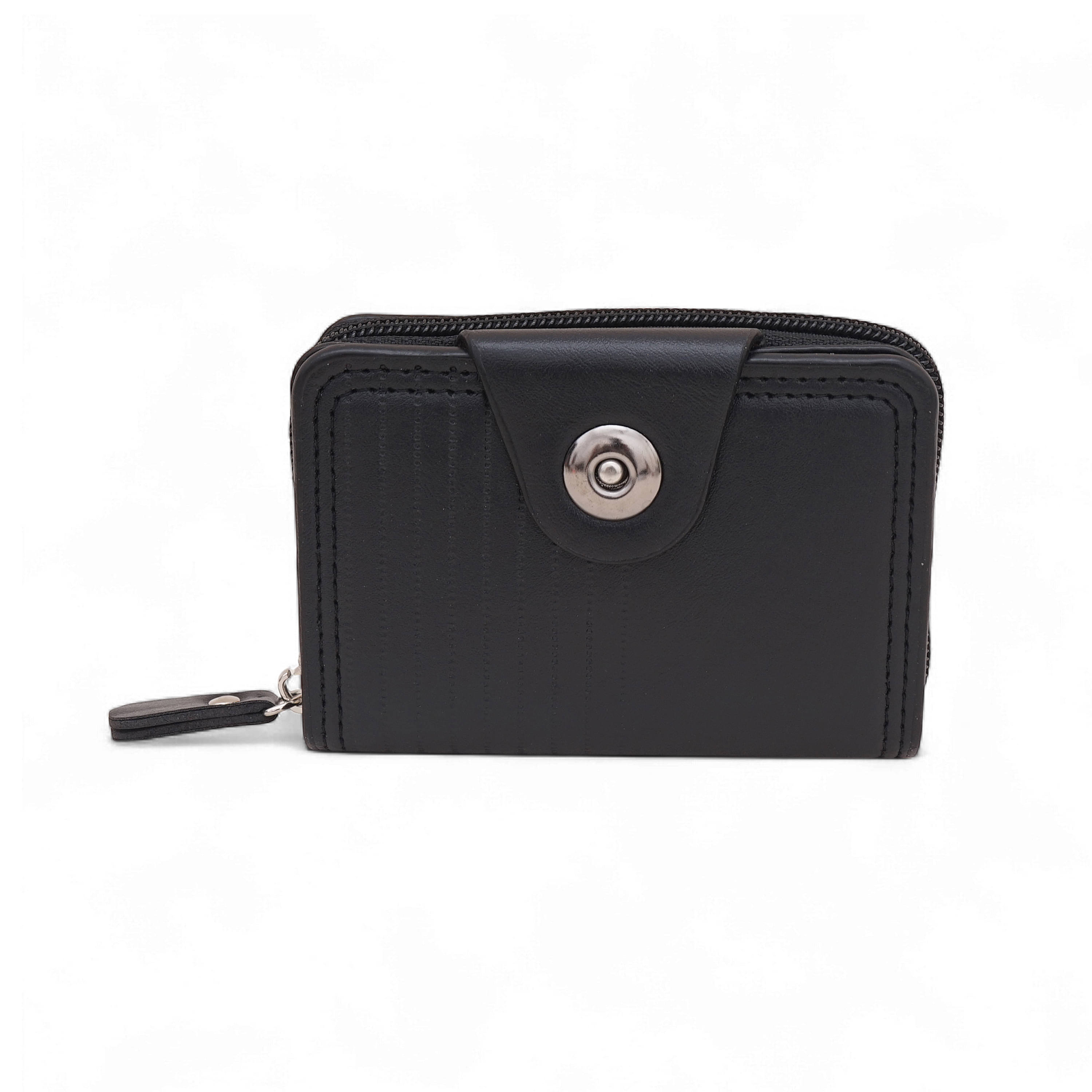     			Flingo PU Black Women's Zip Around Wallet ( Pack of 1 )