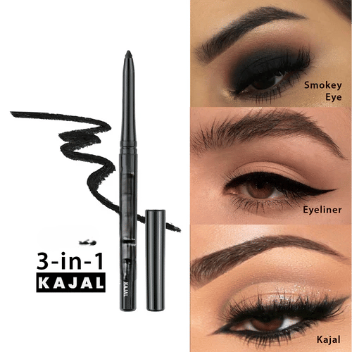     			Generic Black Matte Kajal 10 g Pencil ( Pack of 1 )