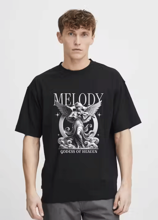     			Generic RAW CLOTHING Men Cotton Regular Fit Printed T-Shirt ( Black )