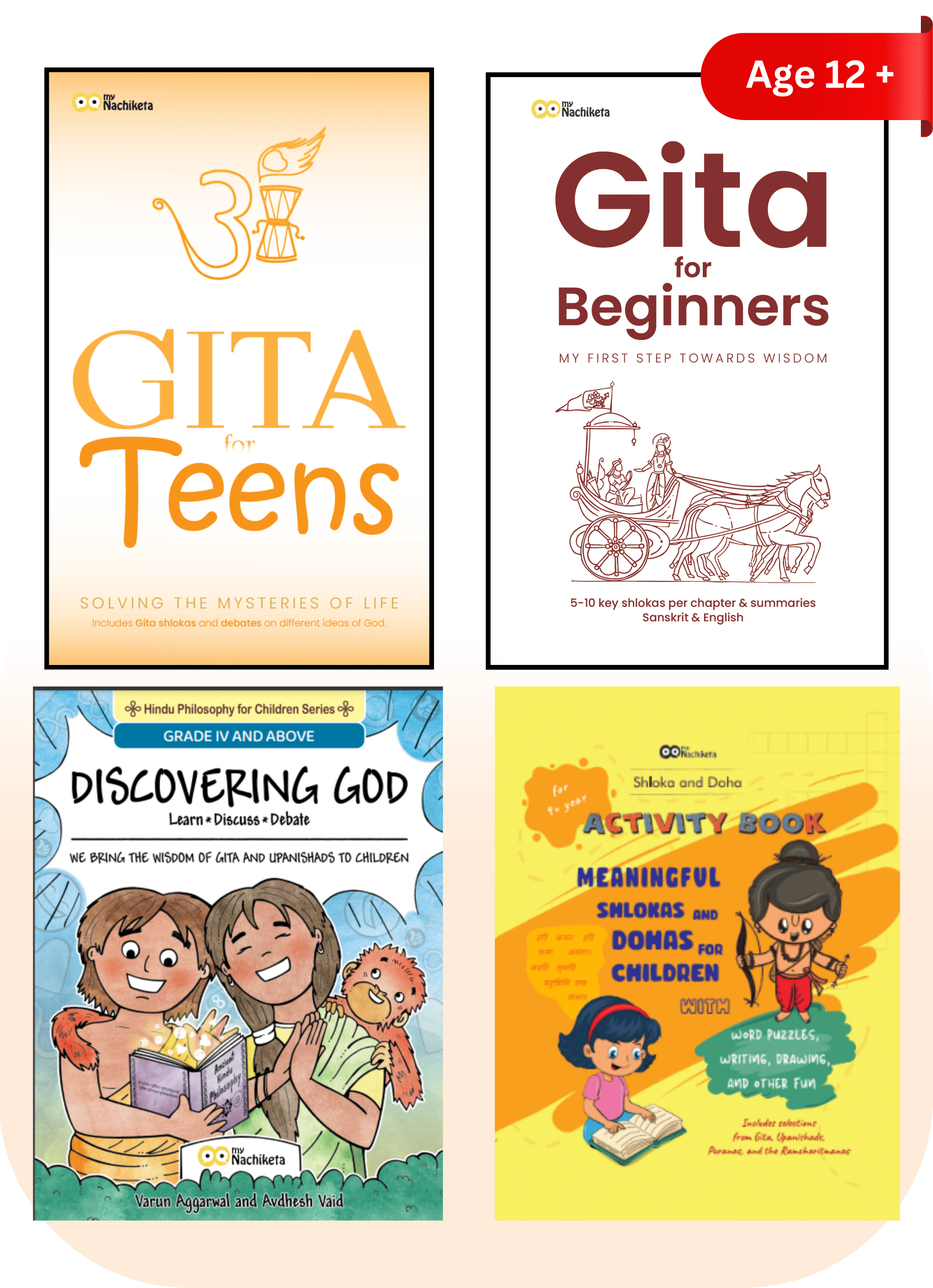     			Gita Book set for Teens in English | age 12 and above| Based on Gita Vedas and Upanishads | Story Books, Activity Book, Life lessons [Paperback] Varun Aggarwal