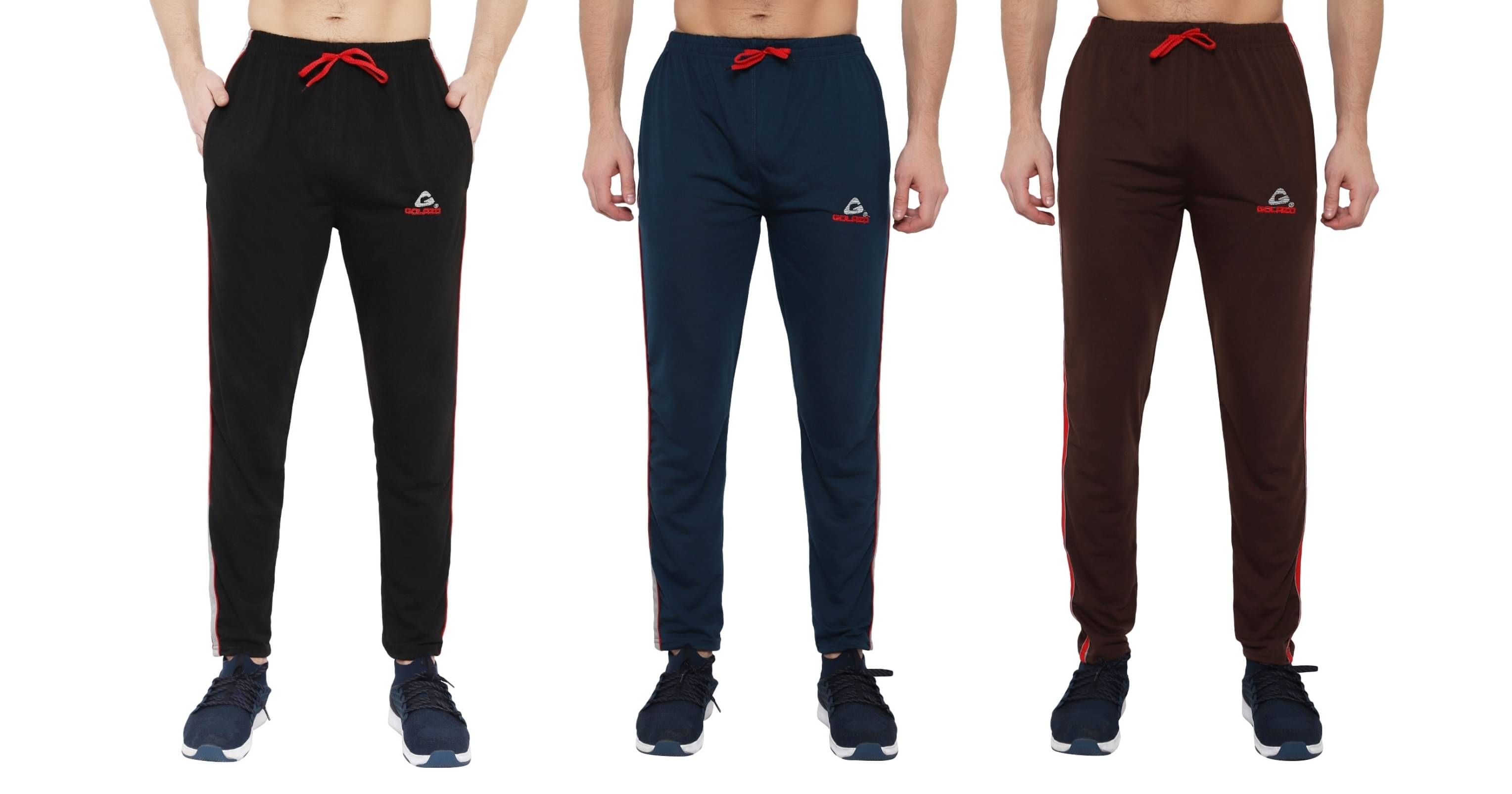     			Golazo Multicolor 2 Cotton Blend Men's Trackpants ( Pack of 3 )