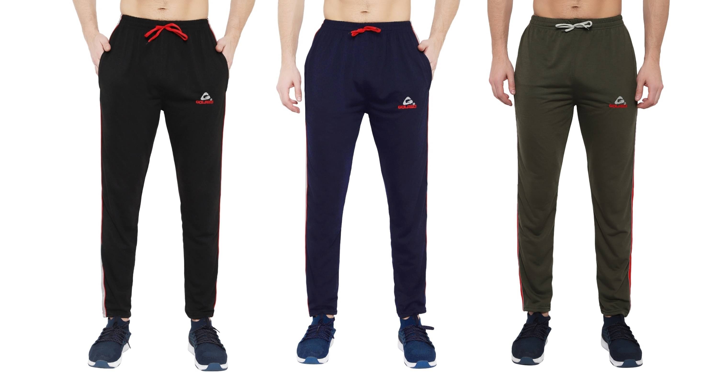 Golazo Multicolor 3 Cotton Blend Men's Trackpants ( Pack of 3 ) Golazo Multicolor 3 Cotton Blend Men's Trackpants ( Pack of 3 )
