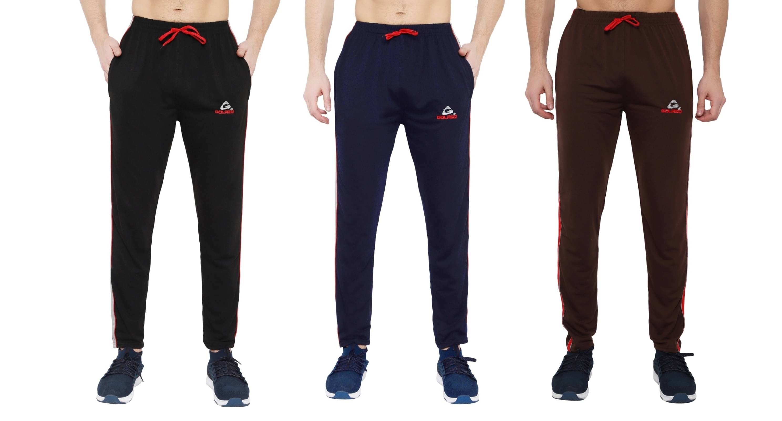     			Golazo Multicolor 4 Cotton Blend Men's Trackpants ( Pack of 3 )
