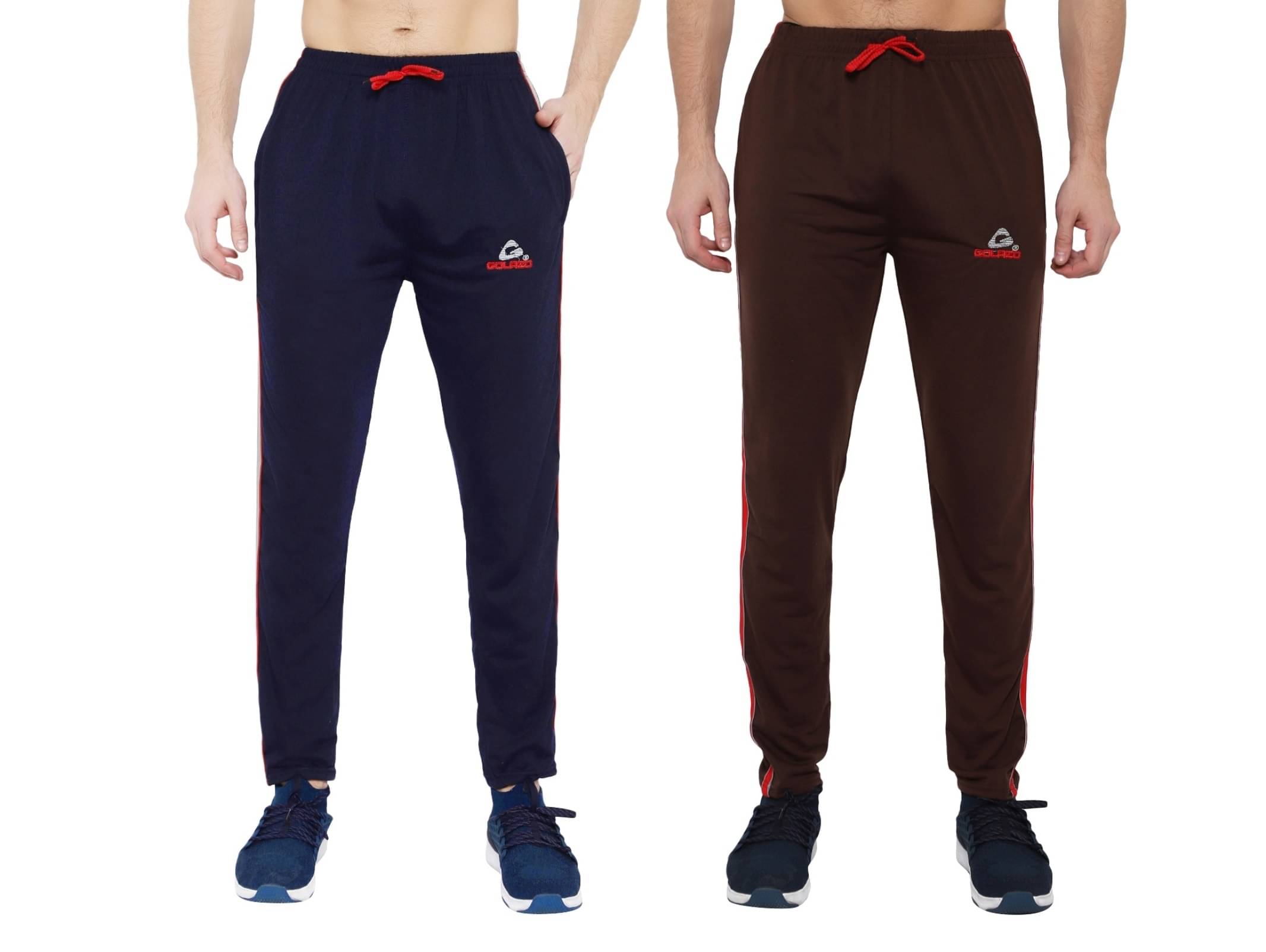     			Golazo Navy Blue Cotton Blend Men's Trackpants ( Pack of 2 )