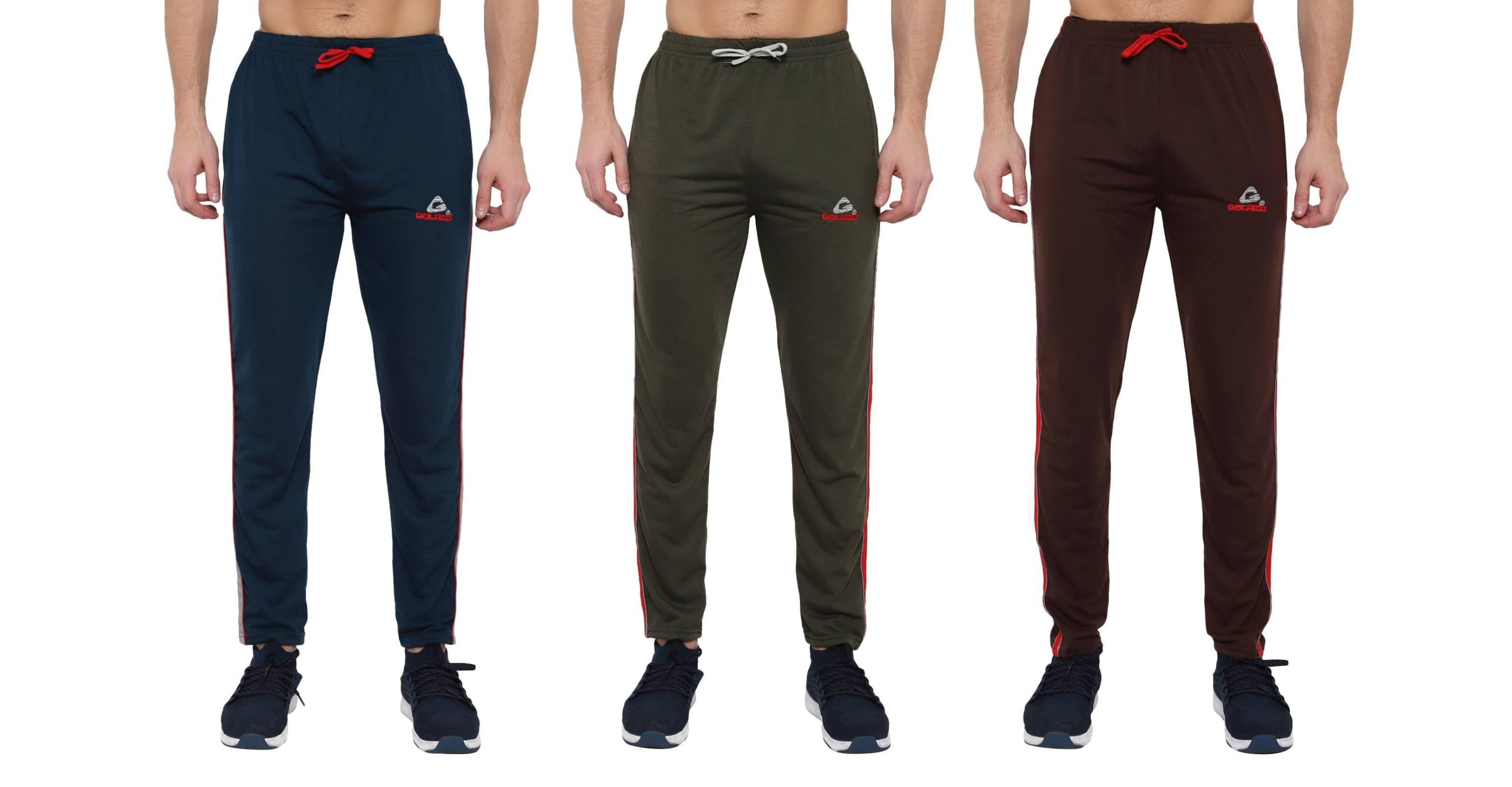    			Golazo Wine Cotton Blend Men's Trackpants ( Pack of 3 )