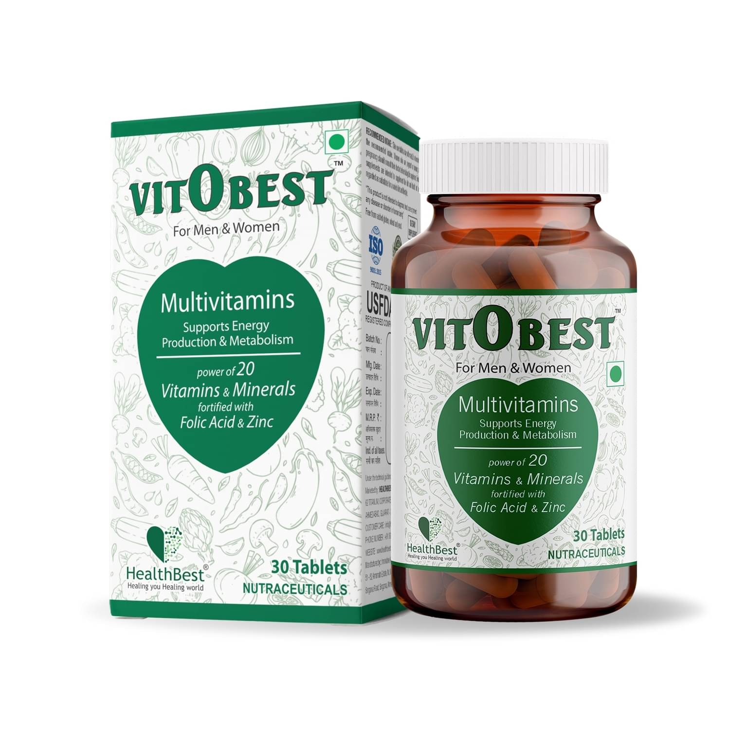     			HealthBest Multivitamins For Men & Women ( Pack of 1 )
