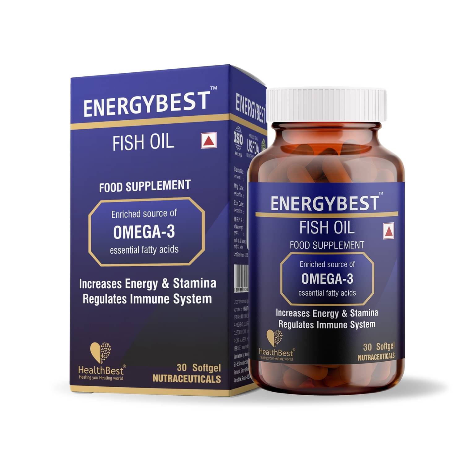 HealthBest - Omega-3 Fatty Acids Softgel ( Pack of 1 ) HealthBest - Omega-3 Fatty Acids Softgel ( Pack of 1 )
