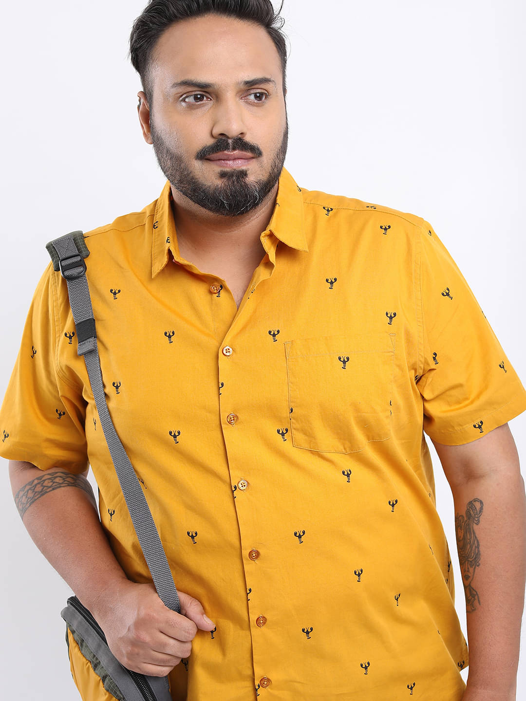 Highlander 100% Cotton Slim Fit Printed Half Sleeves Men's Casual Shirt - Yellow ( Pack of 1 ) Highlander 100% Cotton Slim Fit Printed Half Sleeves Men's Casual Shirt - Yellow ( Pack of 1 )