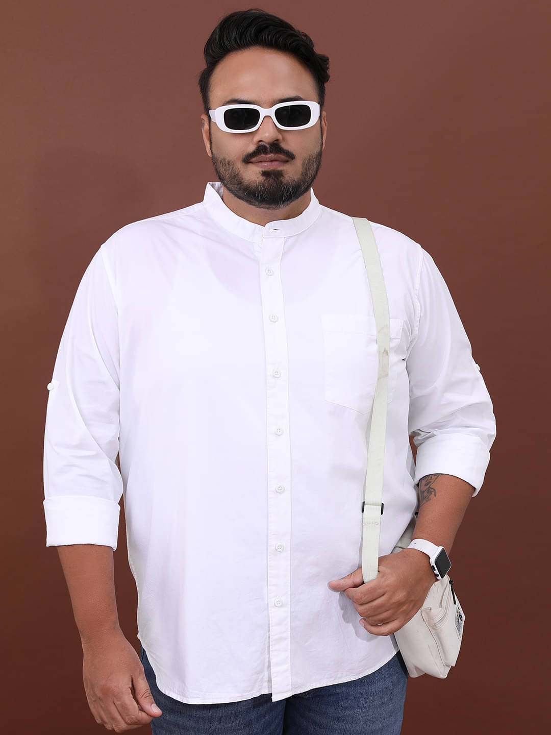 Highlander 100% Cotton Slim Fit Solids Full Sleeves Men's Casual Shirt - White ( Pack of 1 ) Highlander 100% Cotton Slim Fit Solids Full Sleeves Men's Casual Shirt - White ( Pack of 1 )