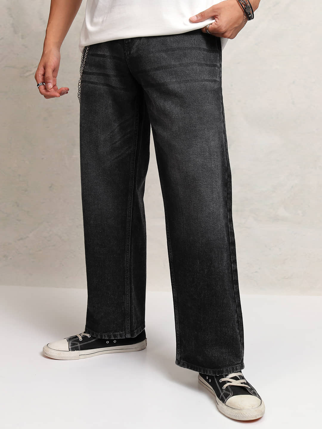 Highlander Cut Outs Men's Jeans - Dark Grey ( Pack of 1 ) - Jeans | Buy online on ZillyBuy