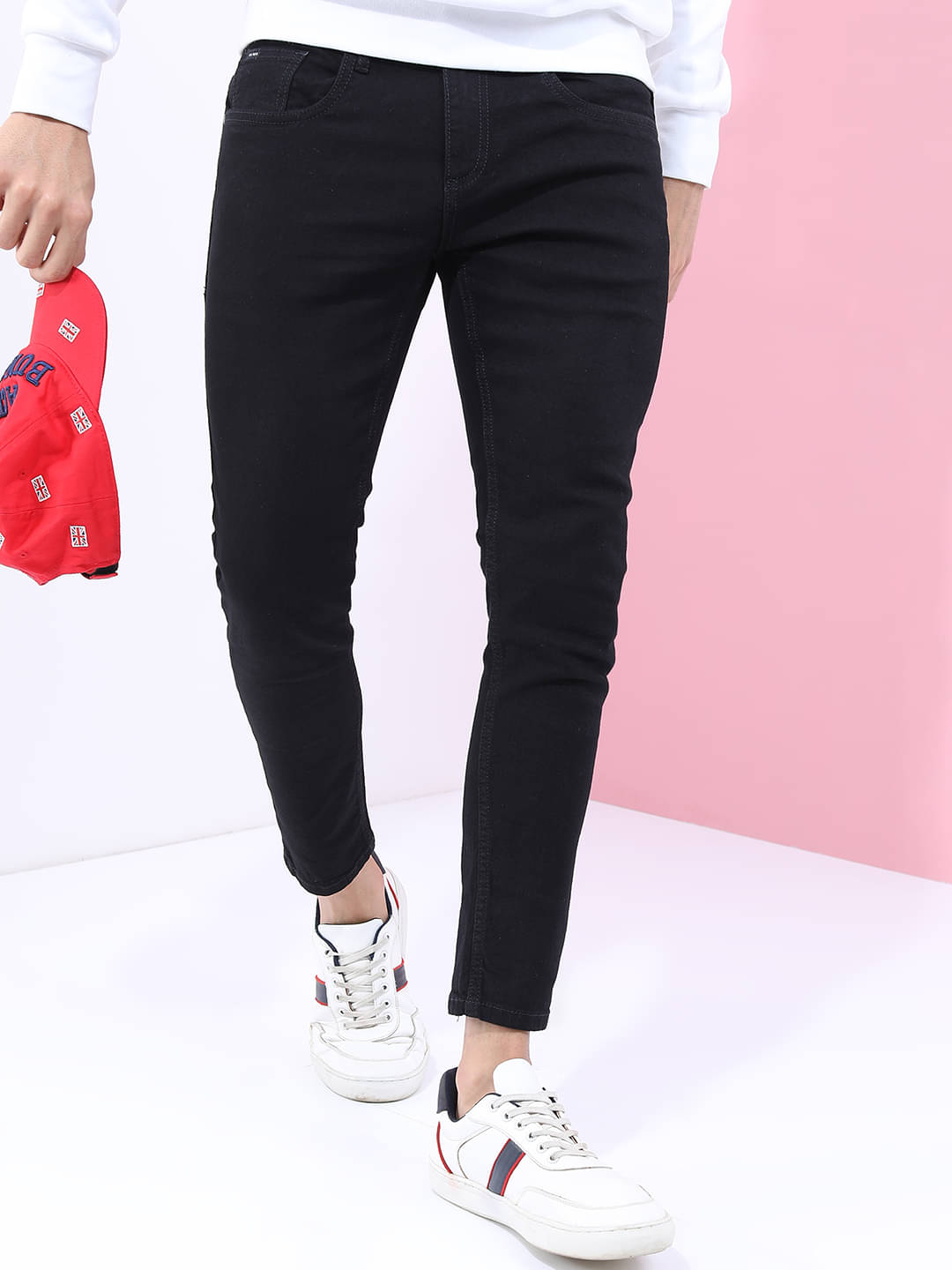 Highlander Skinny Fit Basic Men's Jeans - Black ( Pack of 1 ) Highlander Skinny Fit Basic Men's Jeans - Black ( Pack of 1 )