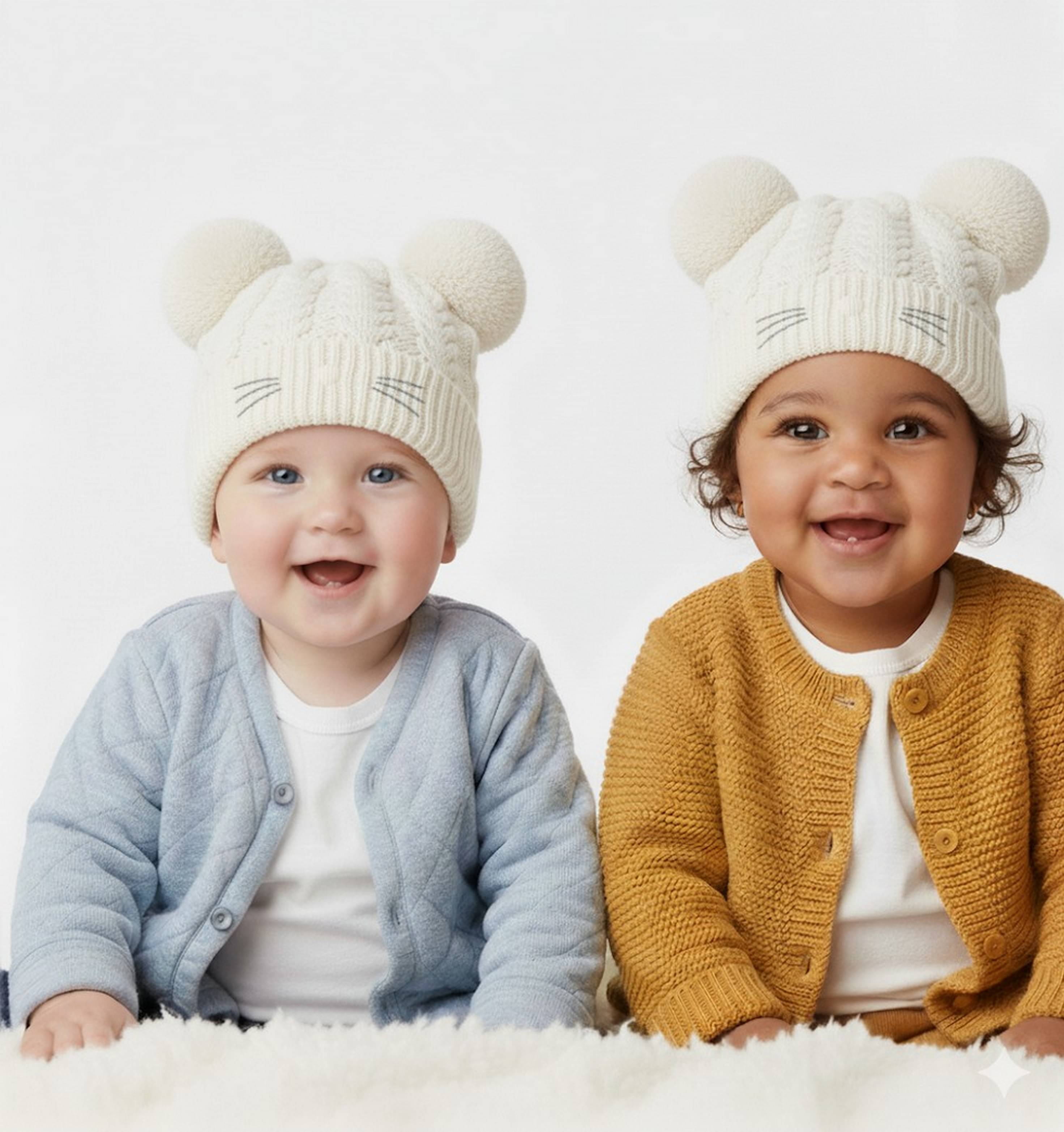     			Infispace Pack of 1 Unisex for Baby Caps ( White )