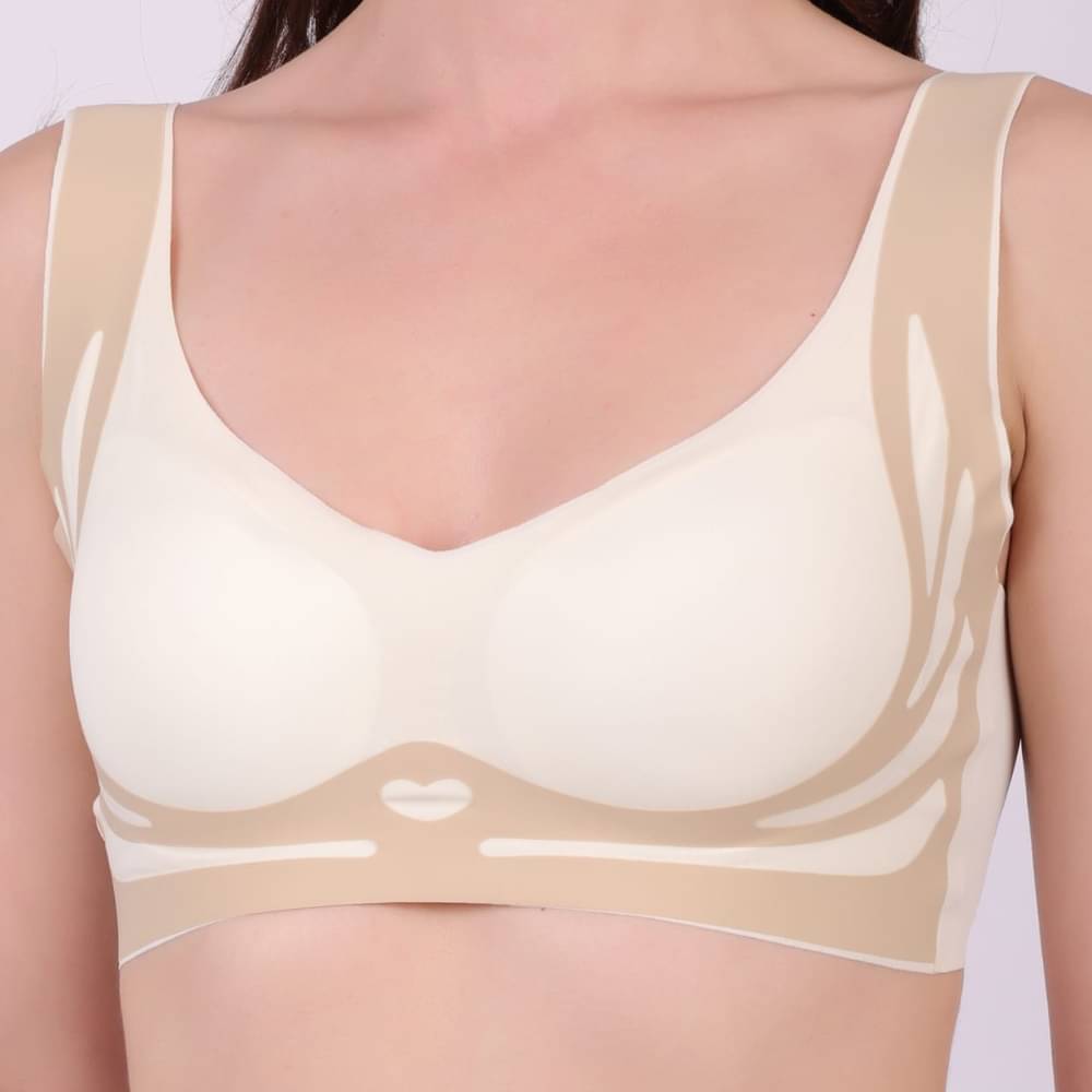     			JCJUMMYCOUTURE Pack of 1 Cotton Blend Lightly Padded Sports Bra For Women ( Cream )