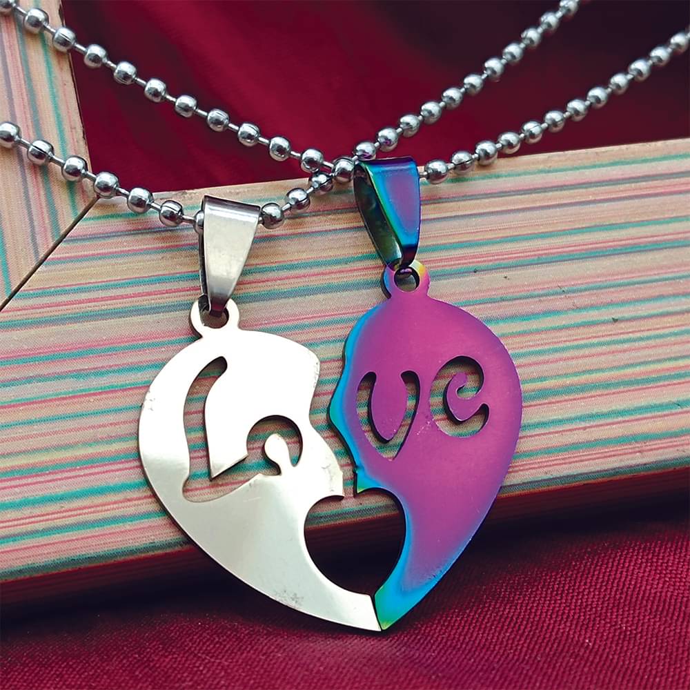     			JewelMaze Silver Pendant set ( Pack of 2 )