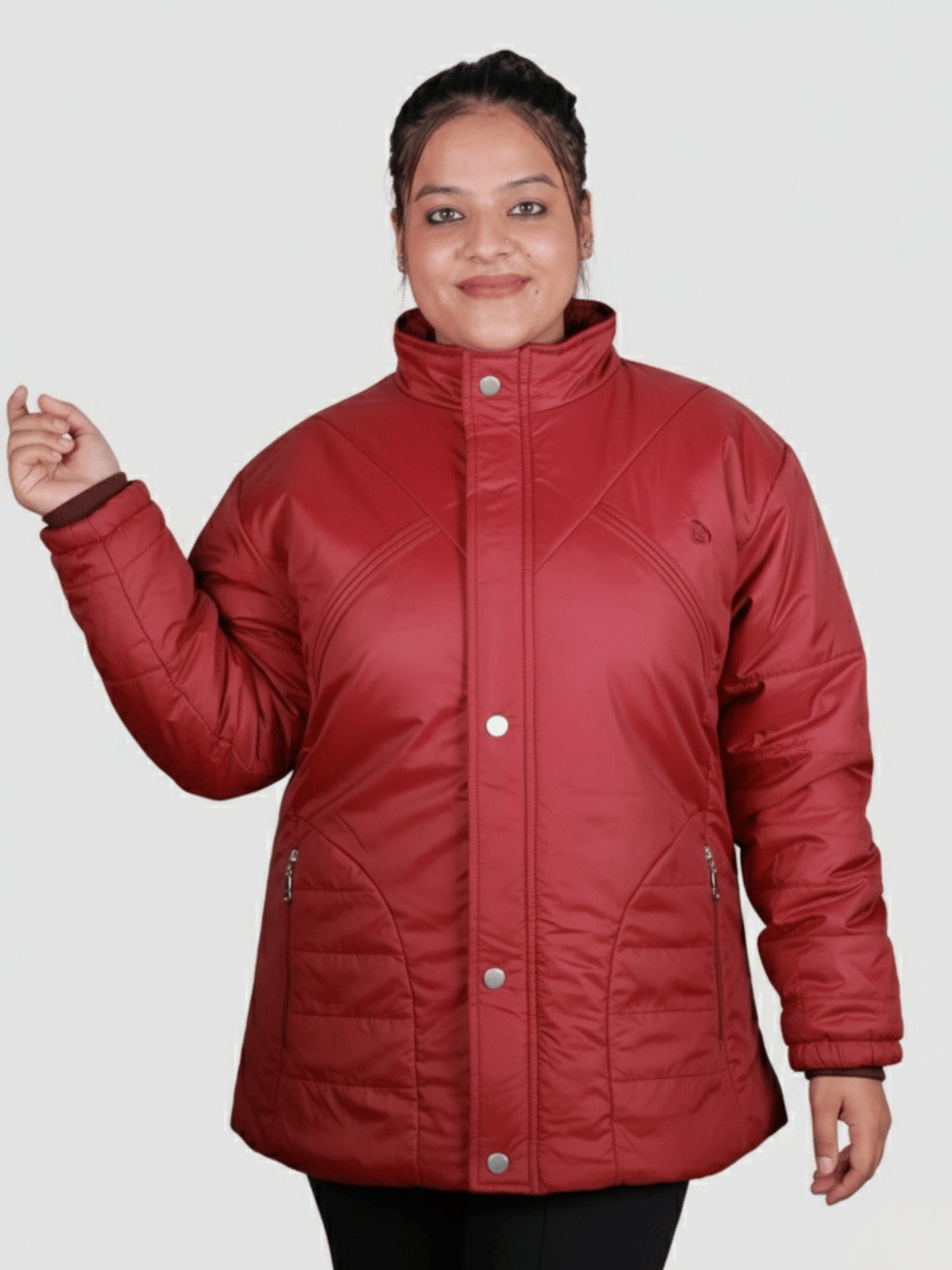 LOVE LONDON Women High Neck Bomber Jacket ( Brown ) - Jackets & Coats | Buy online on ZillyBuy