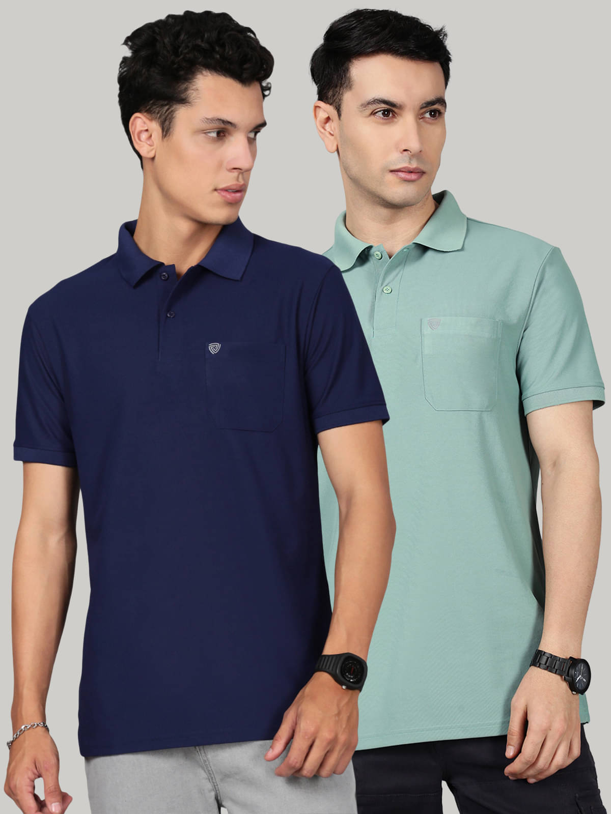 Lux Cozi Men Cotton Blend Regular Fit Solid Polo T Shirt ( Navy ) Lux Cozi Men Cotton Blend Regular Fit Solid Polo T Shirt ( Navy )