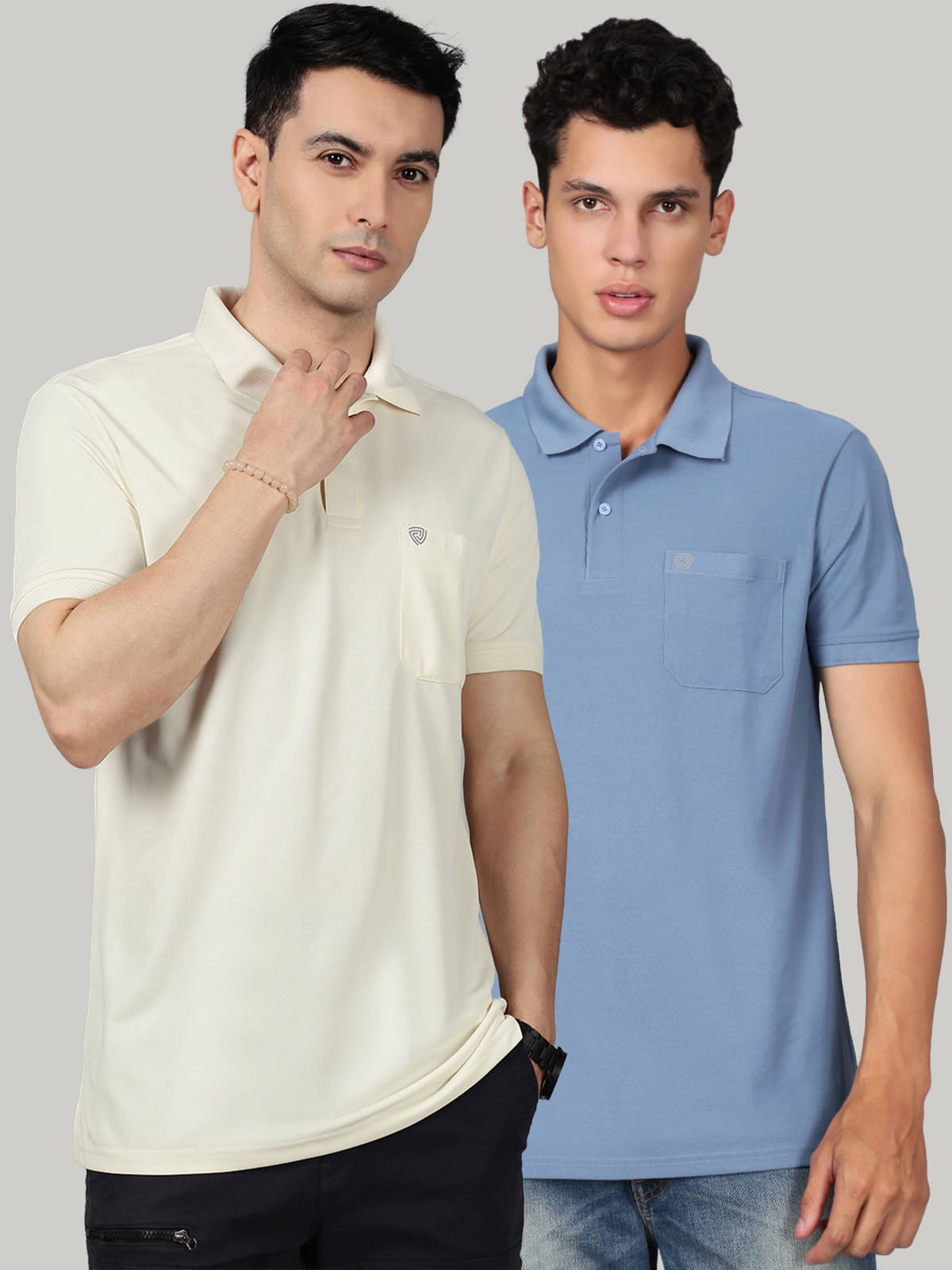 Lux Cozi Men Cotton Blend Regular Fit Solid Polo T Shirt ( Cream ) Lux Cozi Men Cotton Blend Regular Fit Solid Polo T Shirt ( Cream )