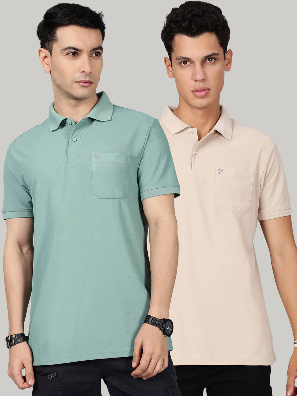Lux Cozi Men Cotton Blend Regular Fit Solid Polo T Shirt ( Camel )     			Lux Cozi Men Cotton Blend Regular Fit Solid Polo T Shirt ( Camel )