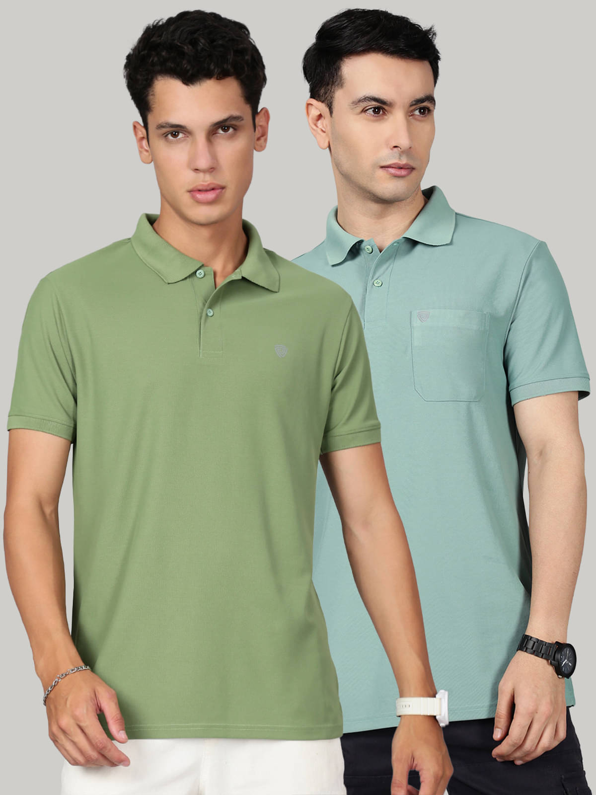 Lux Cozi Men Cotton Blend Regular Fit Solid Polo T Shirt ( Green ) Lux Cozi Men Cotton Blend Regular Fit Solid Polo T Shirt ( Green )