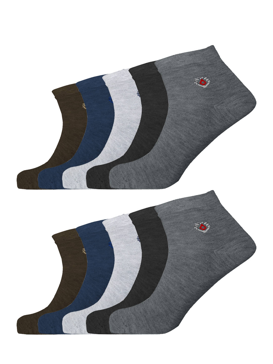     			Lux Nitro Pack of 10 Men's Cotton Blend Ankle Length Socks ( Multicolor 10 )
