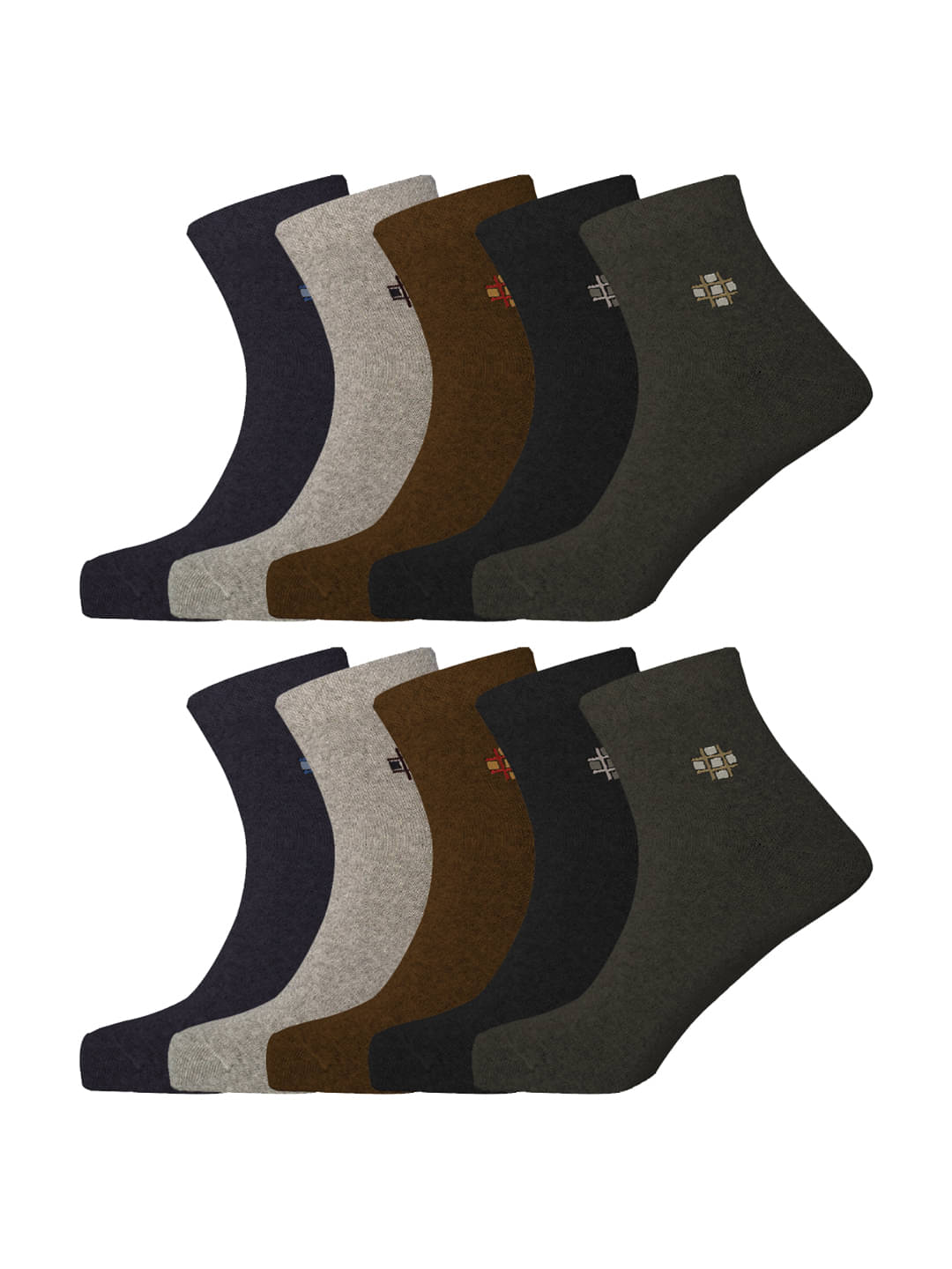     			Lux Nitro Pack of 10 Men's Cotton Blend Ankle Length Socks ( Multicolor 10 )