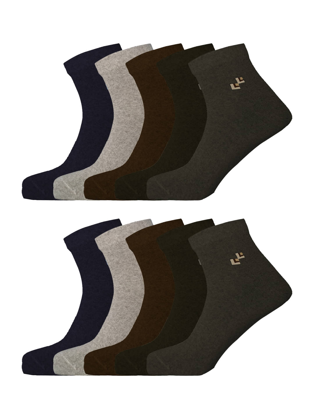     			Lux Nitro Pack of 10 Men's Cotton Blend Ankle Length Socks ( Multicolor 10 )
