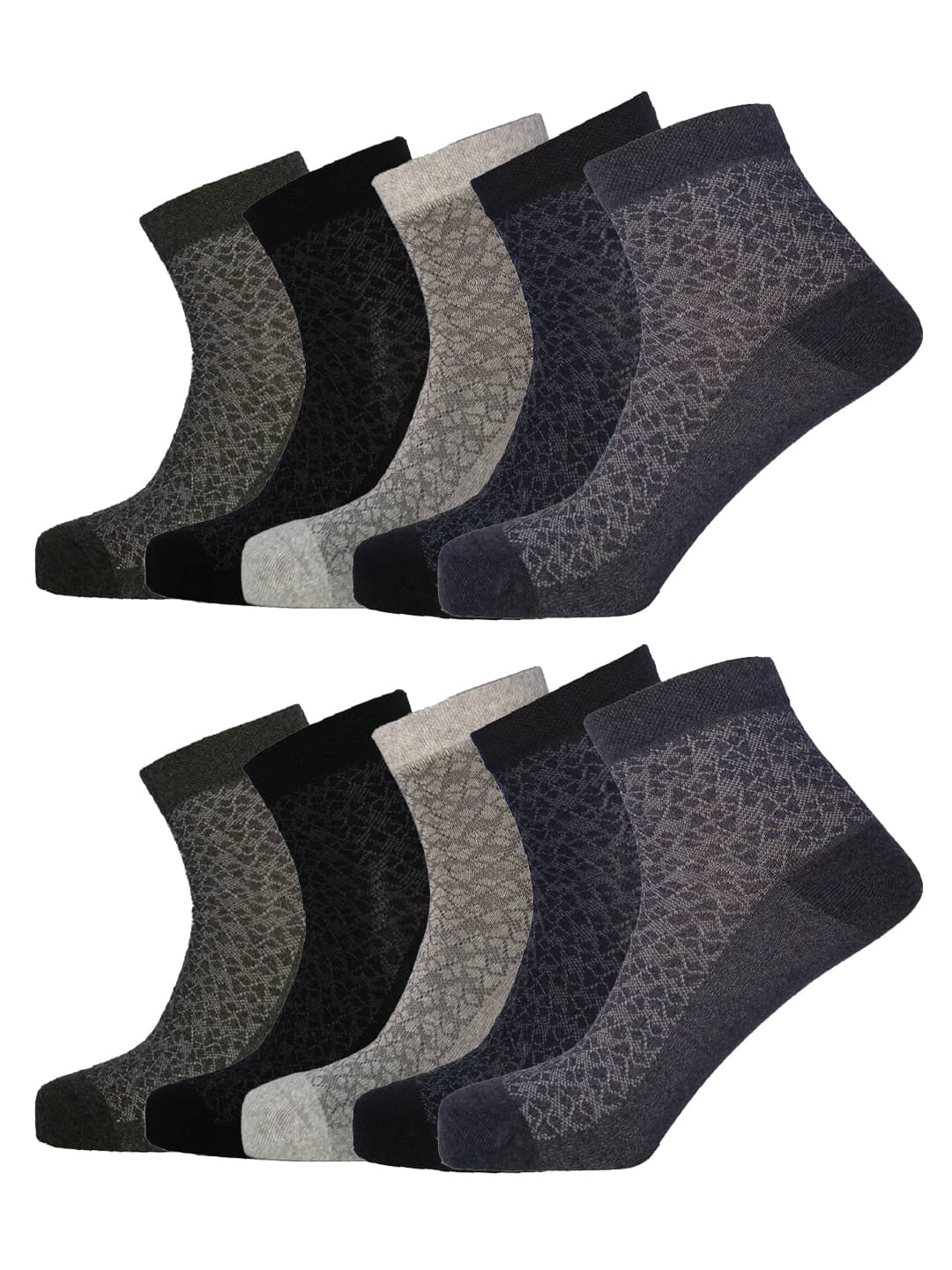     			Lux Nitro Pack of 10 Men's Cotton Blend Ankle Length Socks ( Multicolor 10 )