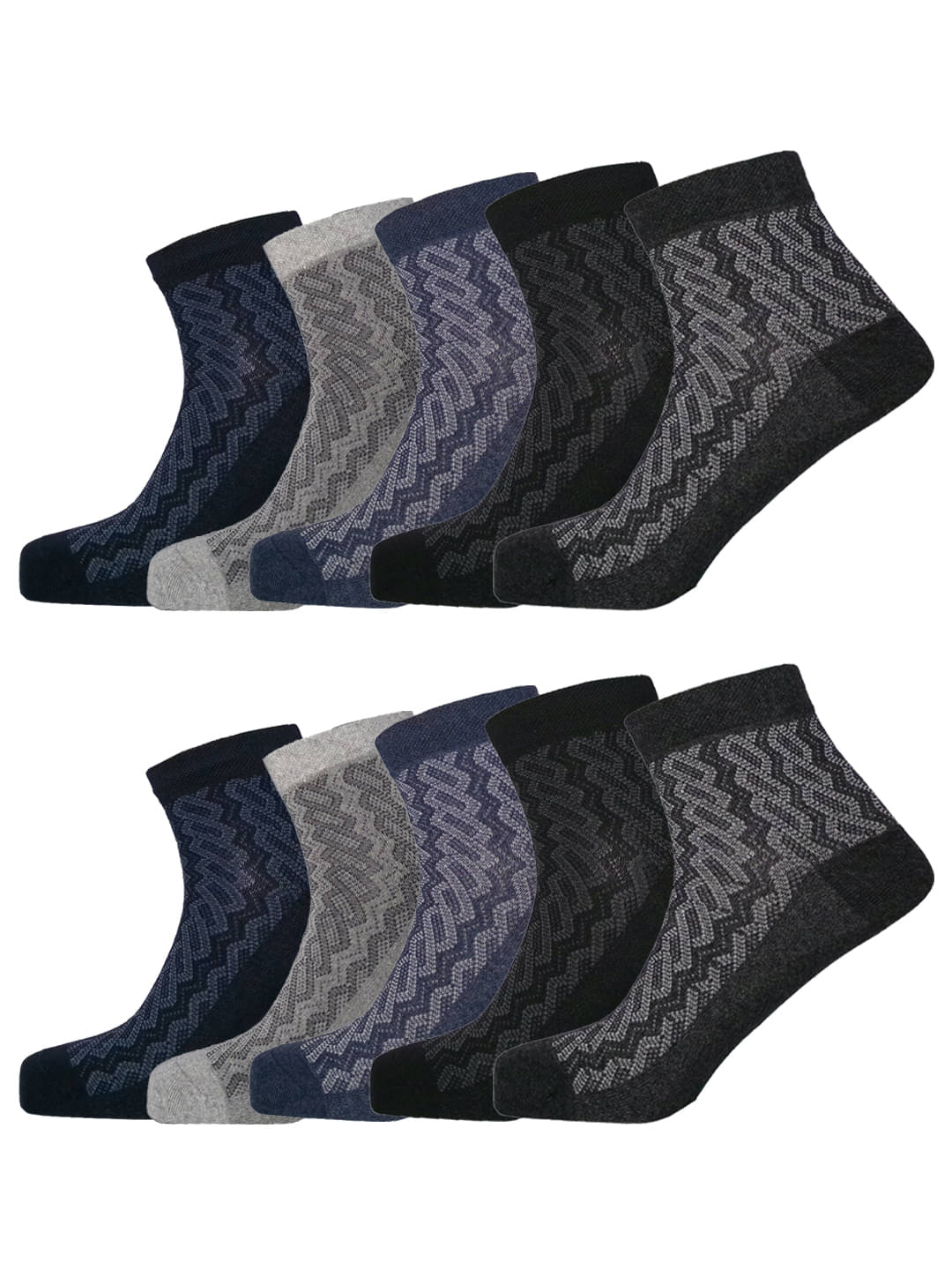     			Lux Nitro Pack of 10 Men's Cotton Blend Ankle Length Socks ( Multicolor 10 )