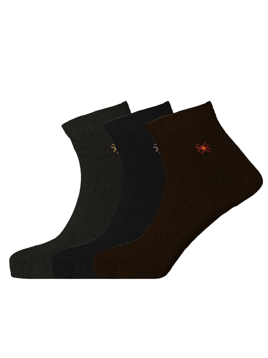     			Lux Nitro Pack of 3 Men's Cotton Blend Ankle Length Socks ( Multicolor )