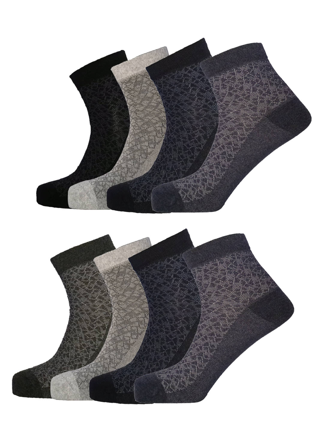 Lux Nitro Pack of 8 Men's Cotton Blend Ankle Length Socks ( Multicolor 8 ) Lux Nitro Pack of 8 Men's Cotton Blend Ankle Length Socks ( Multicolor 8 )