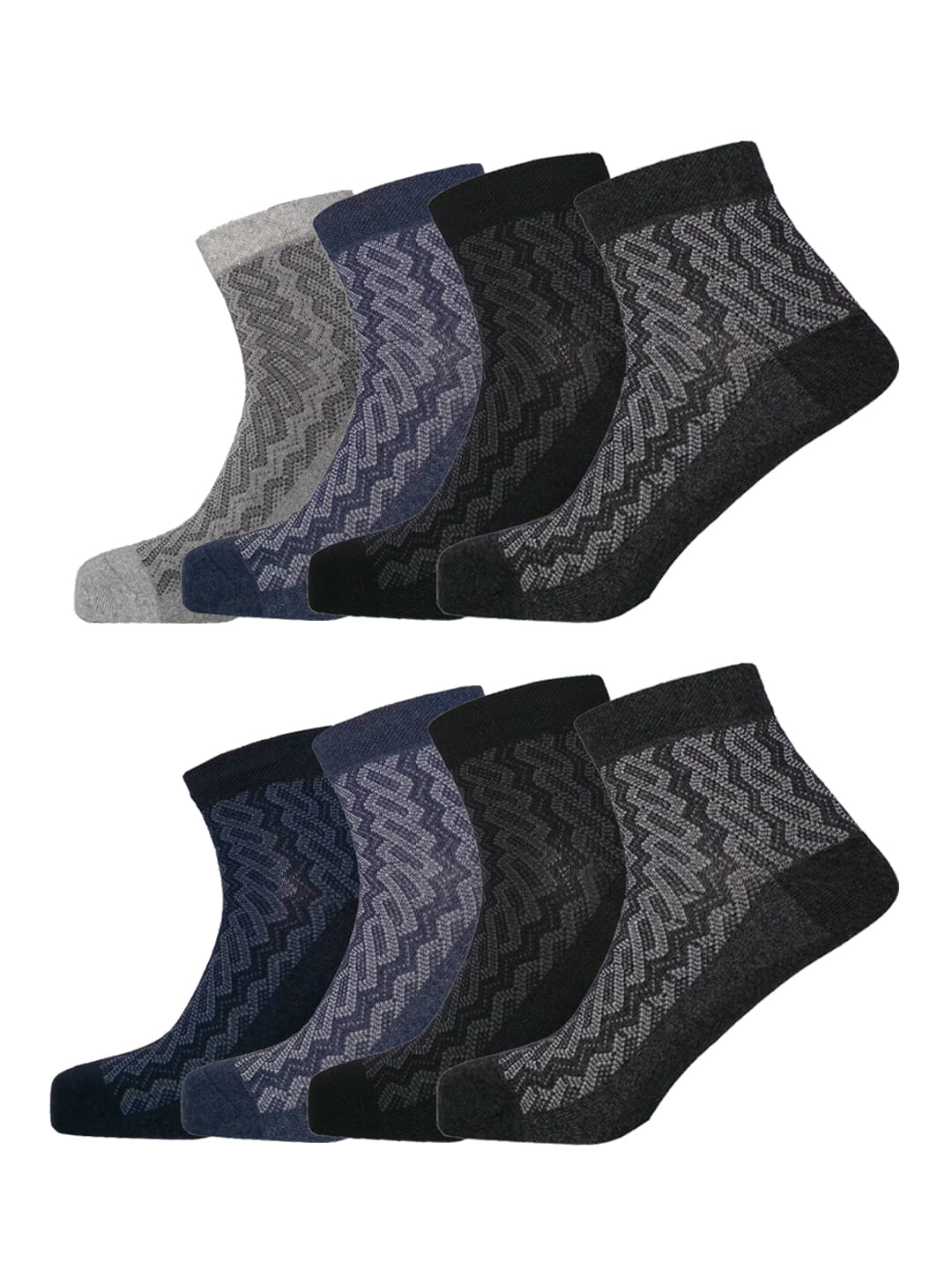 Lux Nitro Pack of 8 Men's Cotton Blend Ankle Length Socks ( Multicolor 8 ) Lux Nitro Pack of 8 Men's Cotton Blend Ankle Length Socks ( Multicolor 8 )