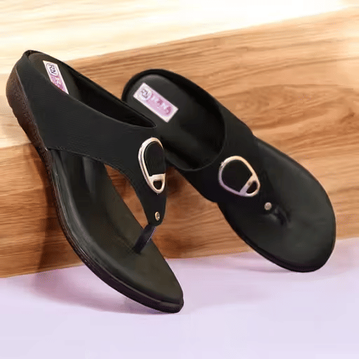     			M/s Ramsar Footwear Black Women's Flats