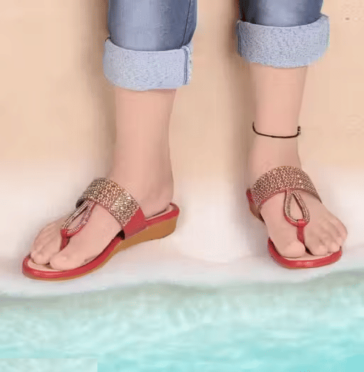     			M/s Ramsar Footwear Red Women's Flats