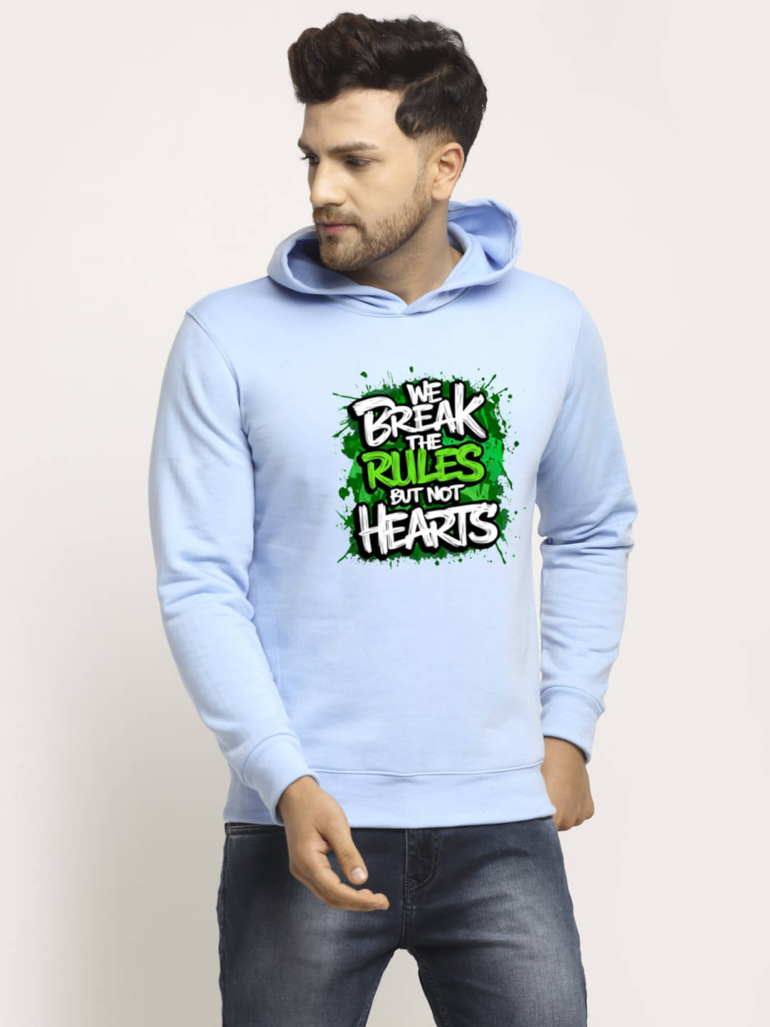 OBAAN Fleece Hooded Men's Sweatshirt - Blue ( Pack of 1 ) OBAAN Fleece Hooded Men's Sweatshirt - Blue ( Pack of 1 )