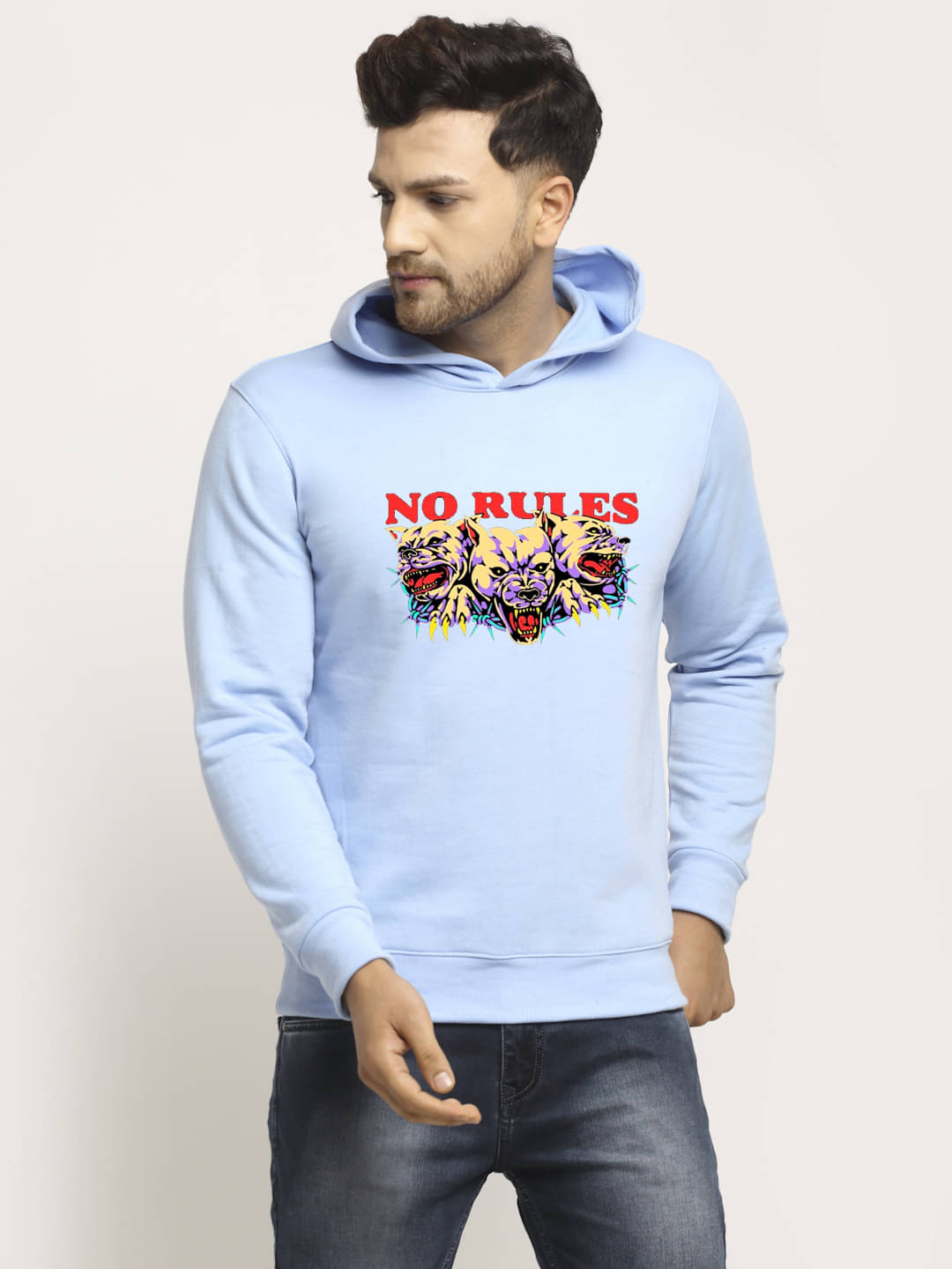     			OBAAN Fleece Hooded Men's Sweatshirt - Blue ( Pack of 1 )