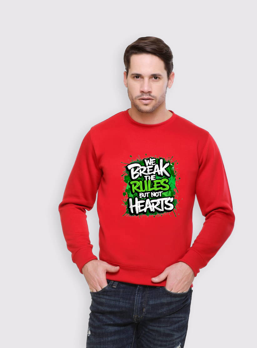     			OBAAN Fleece Round Neck Men's Sweatshirt - Red ( Pack of 1 )