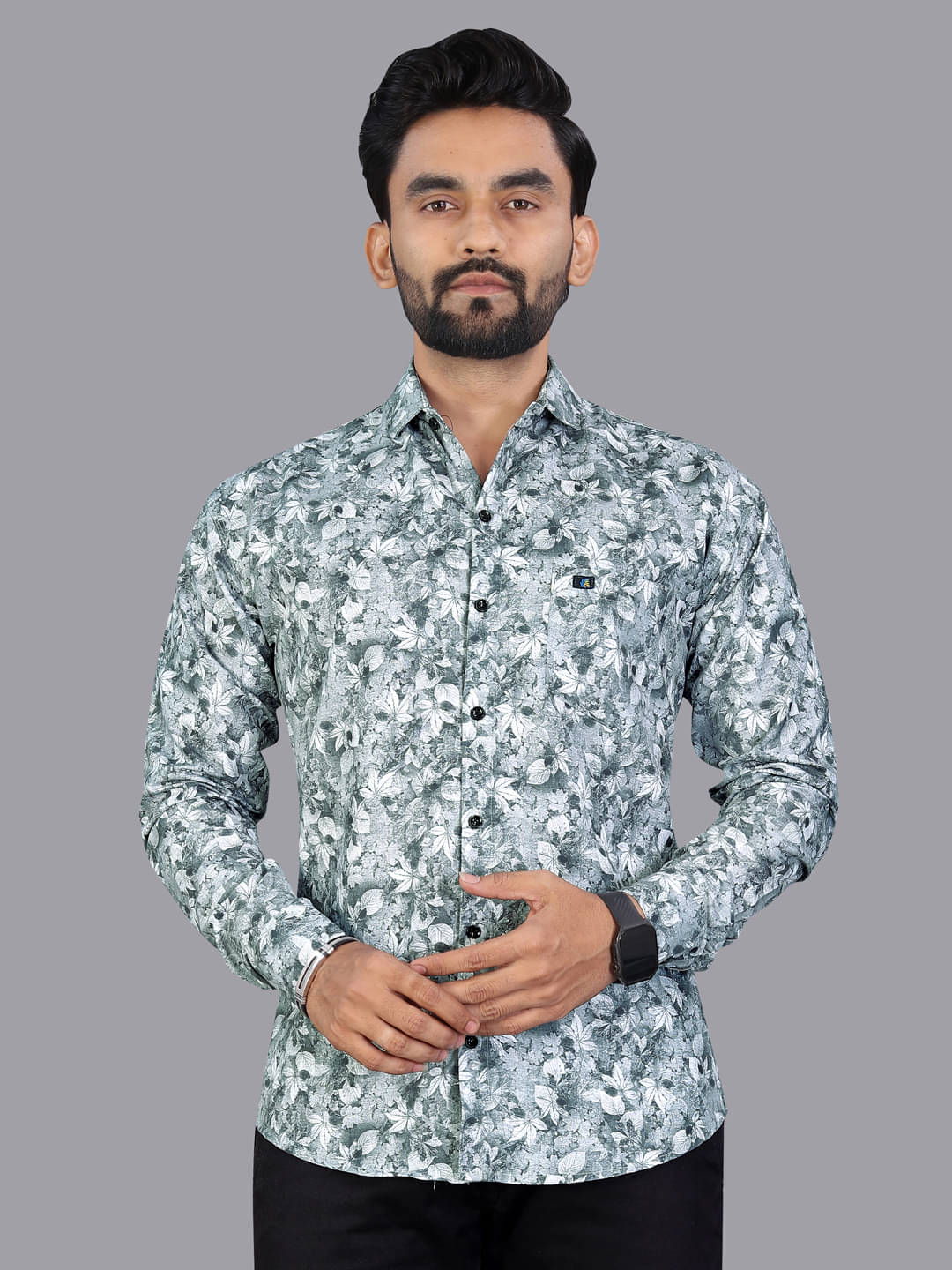 OURON Cotton Flex Regular Fit Solids Full Sleeves Men's Casual Shirt - Grey ( Pack of 1 ) OURON Cotton Flex Regular Fit Solids Full Sleeves Men's Casual Shirt - Grey ( Pack of 1 )