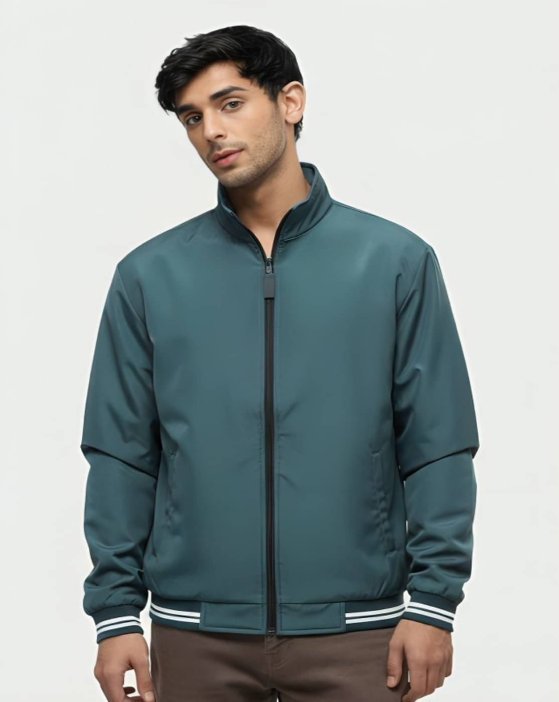 PLUS PARADISE Polyester Men's Quilted & Bomber Jacket - Teal ( Pack of 1 ) PLUS PARADISE Polyester Men's Quilted & Bomber Jacket - Teal ( Pack of 1 )