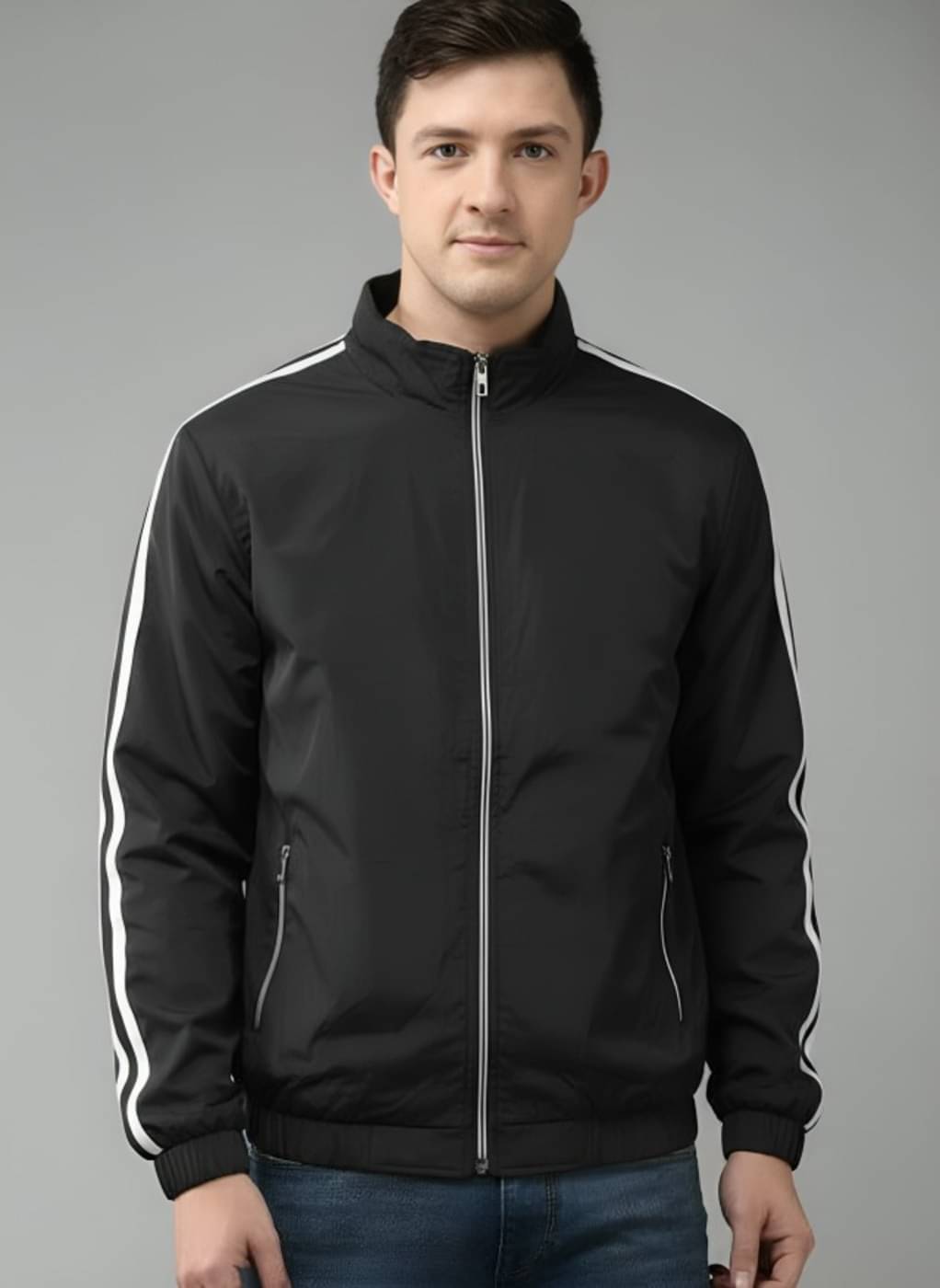     			PLUS PARADISE Polyester Men's Windcheater Jacket - Black ( Pack of 1 )