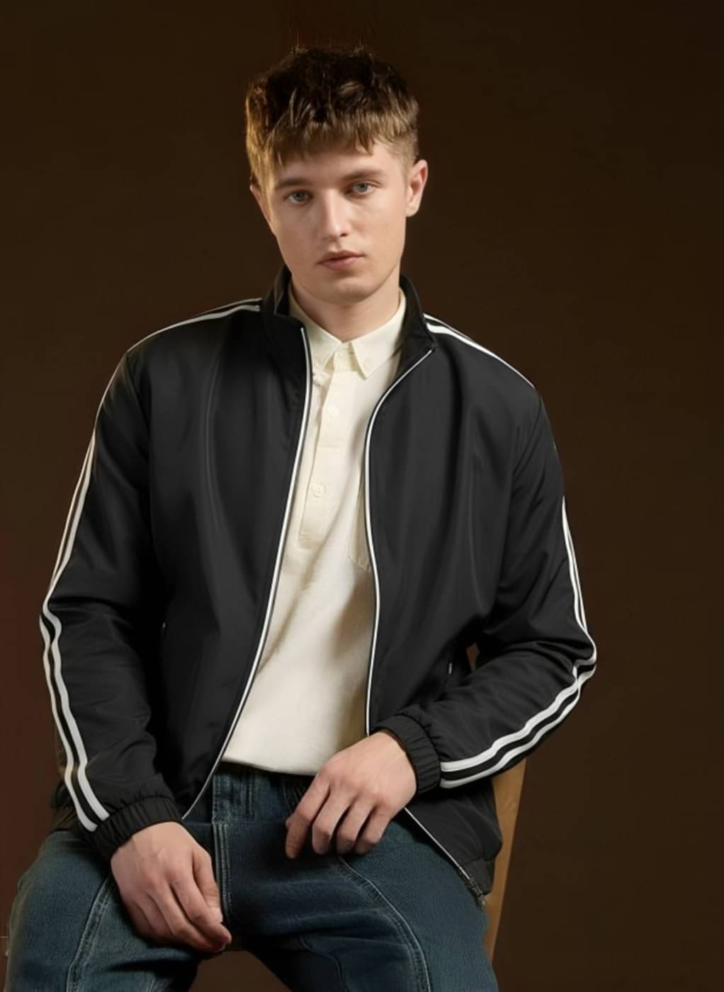     			PLUS PARADISE Polyester Men's Windcheater Jacket - Black ( Pack of 1 )