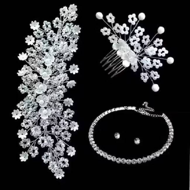     			PU FASHION Silver Alloy Necklace Set ( Pack of 3 )