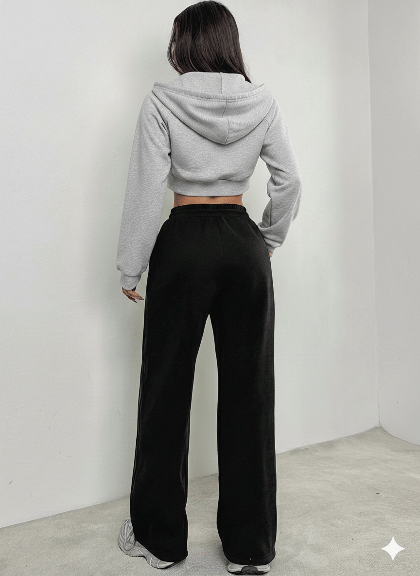     			Posu Trendz Women Cotton Blend Casual Trousers ( Black )