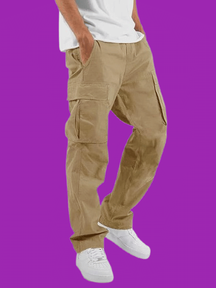     			REKHOLA Regular Men's Cargos - Khaki ( Pack of 1 )