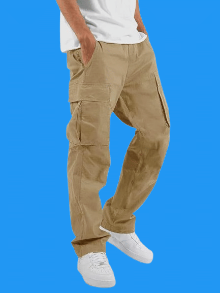     			REKHOLA Regular Men's Cargos - Khaki ( Pack of 1 )