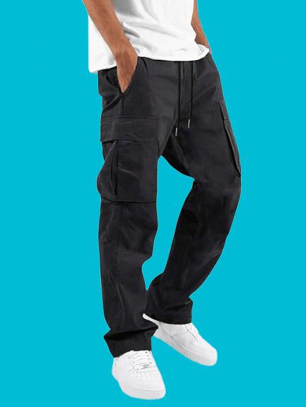     			REKHOLA Regular Men's Cargos - Black ( Pack of 1 )